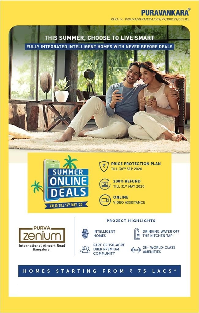 Summer online deals and 100% refund at Purva Zenium, Bangalore Update