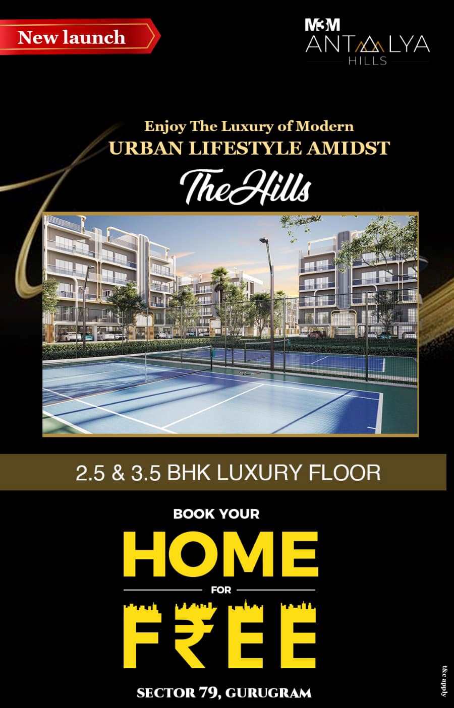 Enjoy the luxury of modern urban lifestyle amidst the hill at M3M Antalya Hills in Sector 79, Gurgaon