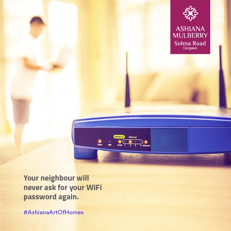Ashiana Mulberry homes have a provision for strong WiFi connectivity