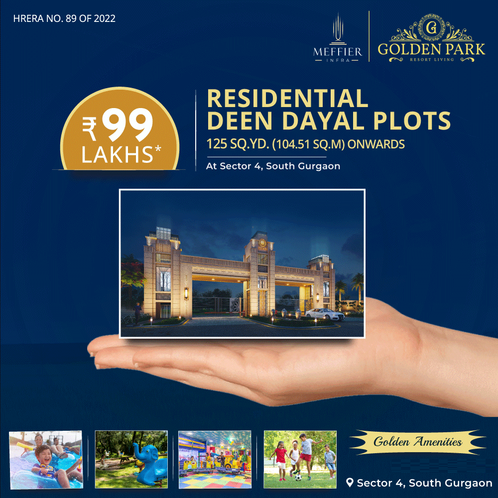 Residential plots price Rs 99 Lac at Meffier Golden Park in Sector 4, South of Gurgaon