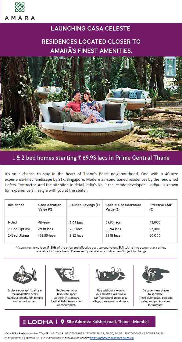 Launching Lodha Casa Celeste located closer to Amara's finest amenities in Mumbai
