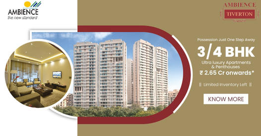 Possession just one step away at Ambience Tiverton in Sector 50, Noida