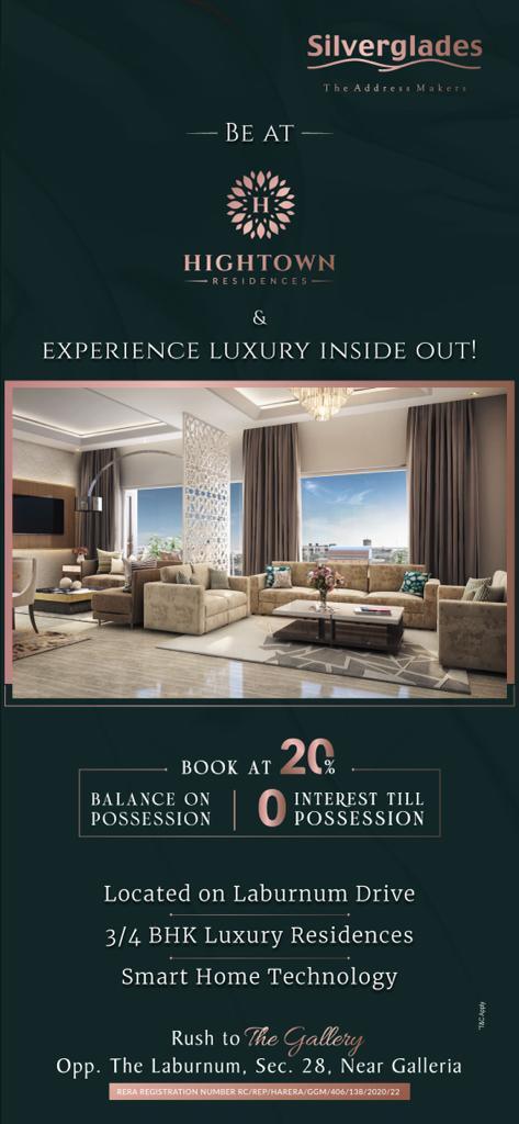 Book 3 and 4 BHK luxury residences Rs 3.7 Cr at Silverglades Hightown Residences, Gurgaon