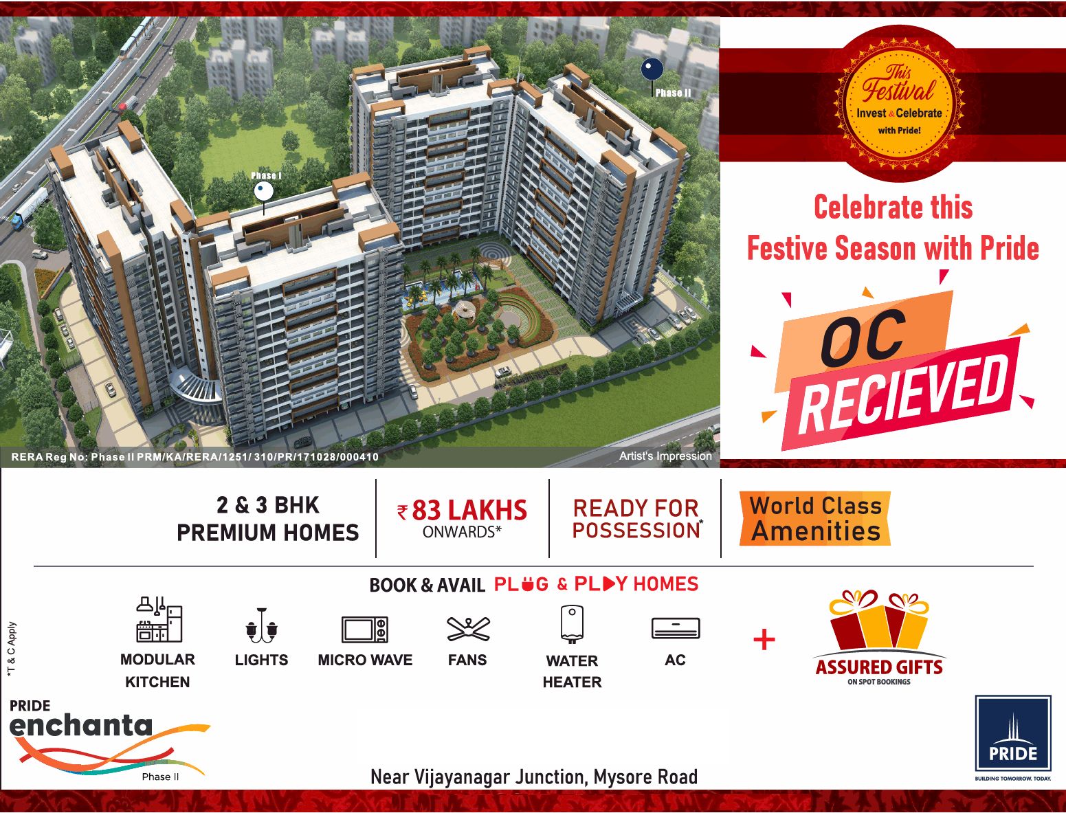 World class amenities at Pride Enchanta in Bangalore