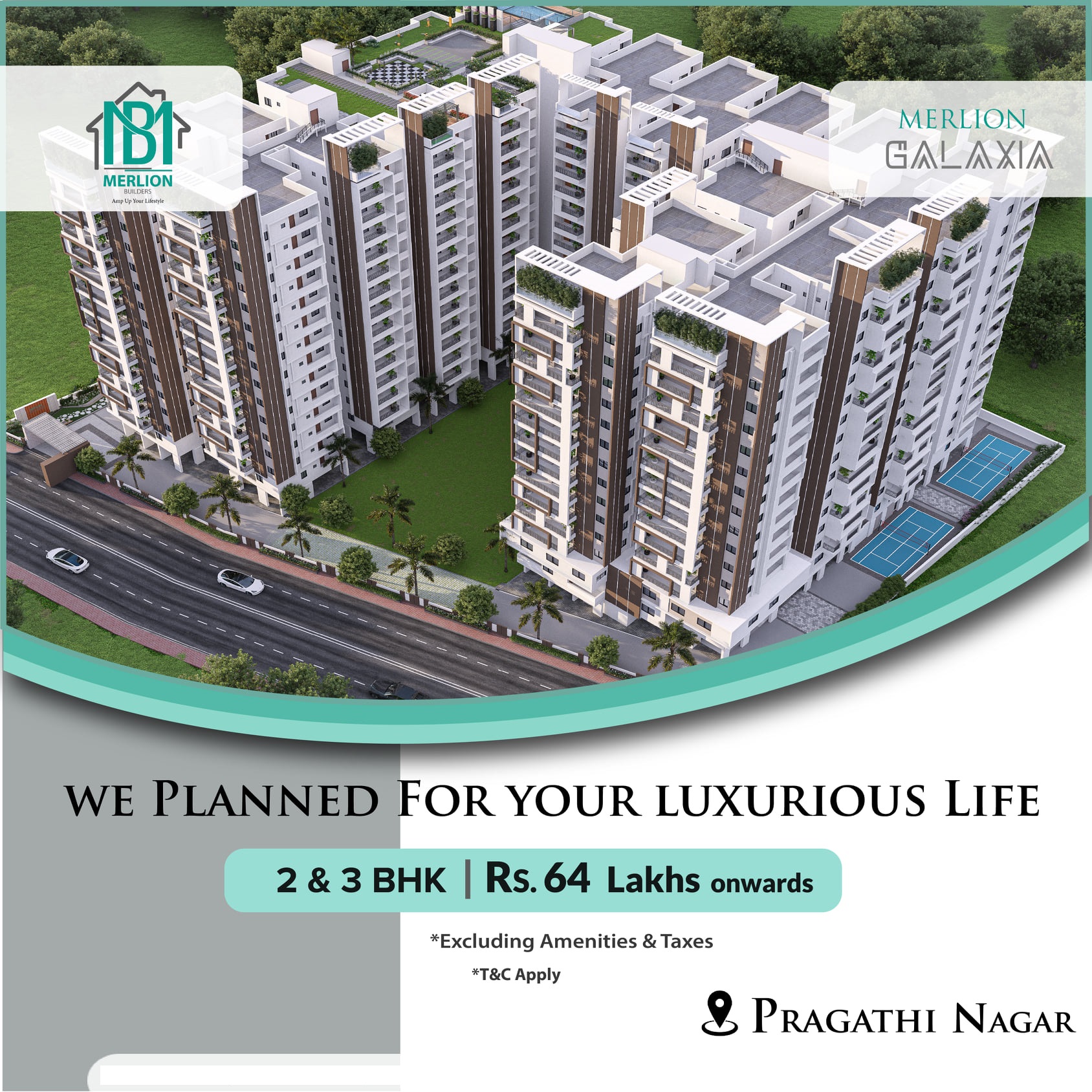 Book 2 & 3 BHK price starting Rs. 64 Lac onwards at Merlion Galaxia,  Hyderabad Update