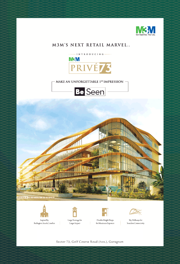 Presenting make an unforgettable 1st impression be Seen at M3M Prive 73 in Gurgaon