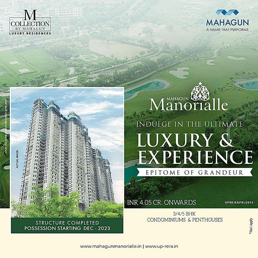 Pay just 10% and book at Mahagun Manorialle, Noida