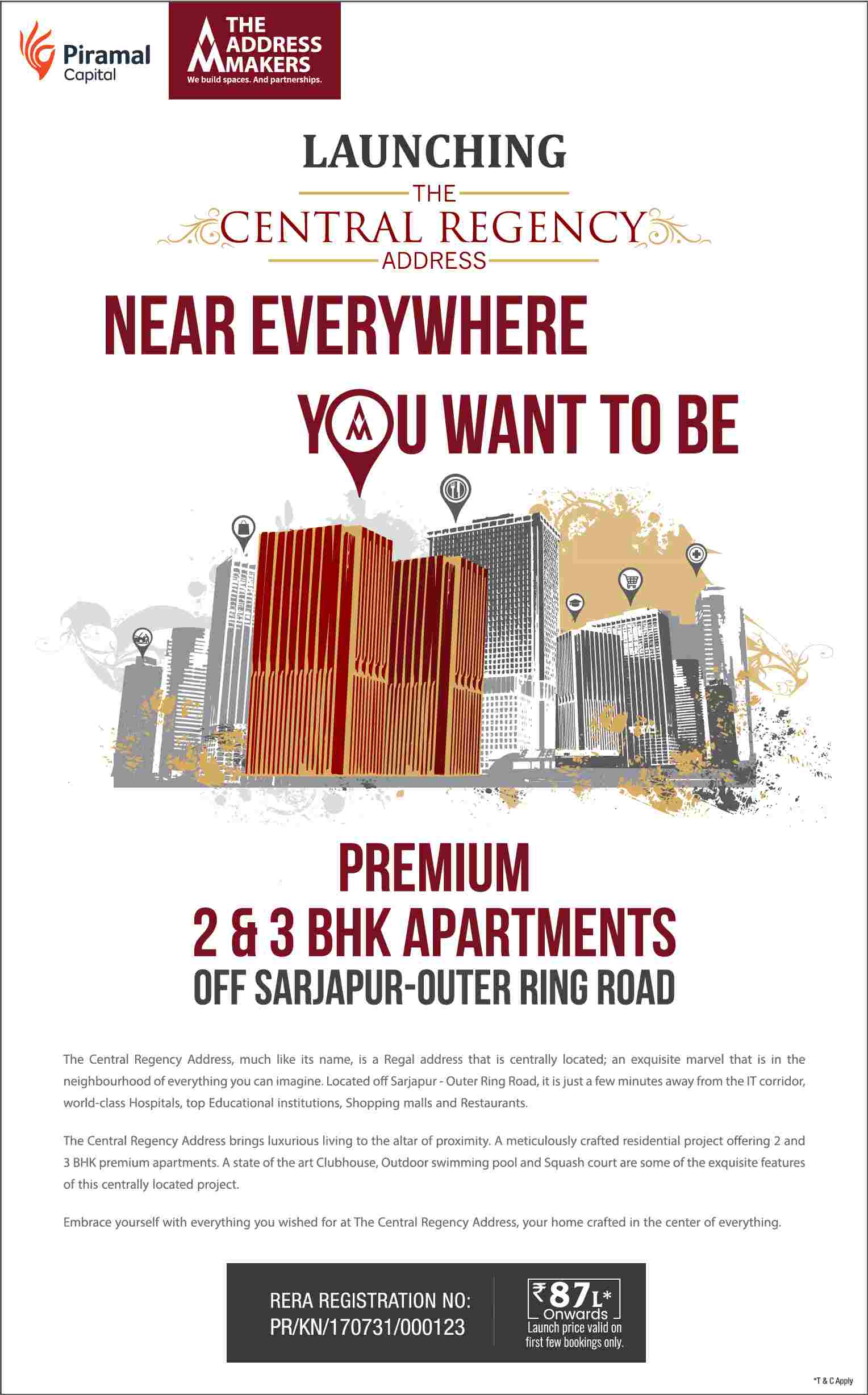 The Central Regency Address brings luxurious living to the altar of proximity in Bangalore Update