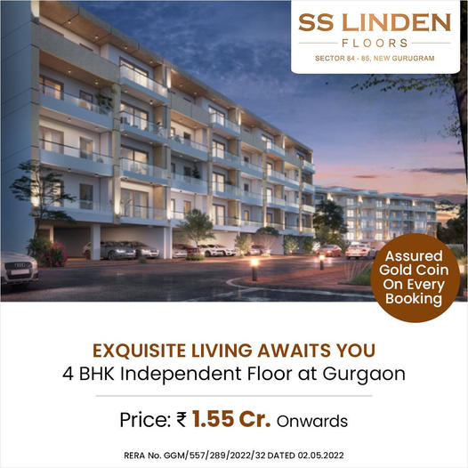Assured gold coin on every booking at SS Linden Floors, Gurgaon