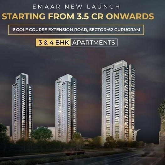 Emaar launching ultra luxury project in Sector 62, Golf Course Extension Road, Gurgaon