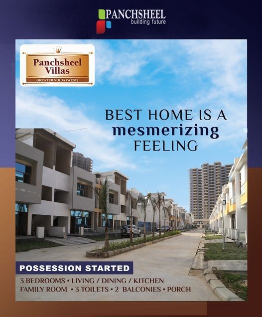 The best home is a mesmerizing feeling at Panchsheel Villas in Greater Noida