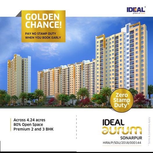 Pay no stamp duty when you book early at Ideal Aurum, Kolkata Update