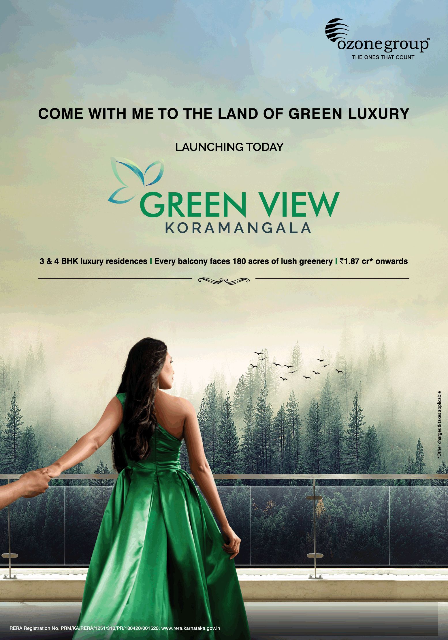 Book 3/4 bhk luxury residences Rs 1.87 cr at Ozone Green View  in Koramangala, Bangalore