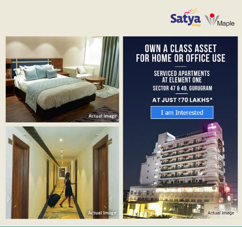 Own a class asset for home & office use from just Rs. 70 Lac Onwards at Satya Element One in Gurgaon