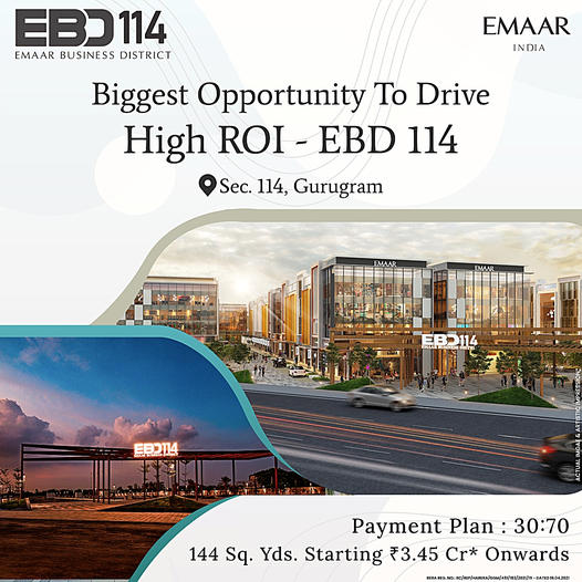 Biggest opportunity to drive high ROI at Emaar EBD 114, Gurgaon