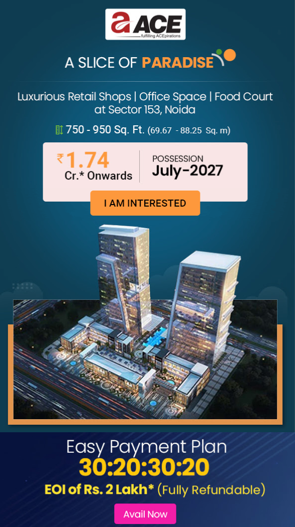 Possession July 2027 at Ace 153 in Noida