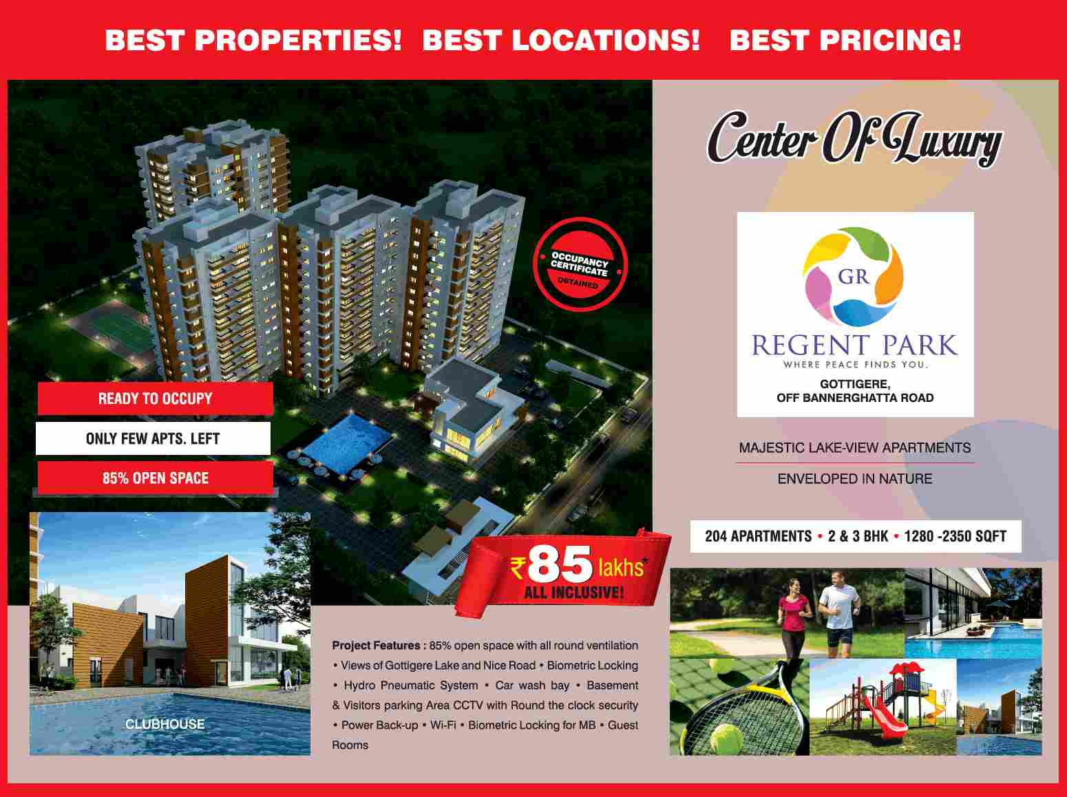 Occupancy Certificate received for GR Regent park in Bangalore Update