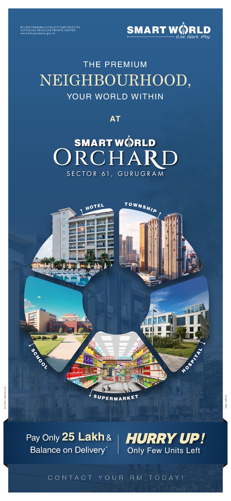 Hurry up! only few units left at Smart World Orchard in Golf Course Extension Road, Gurgaon