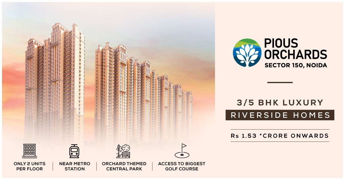 ATS Pious Orchards 3/5 BHK luxury riverside homes price starting Rs 1.53 Cr onwards in Noida