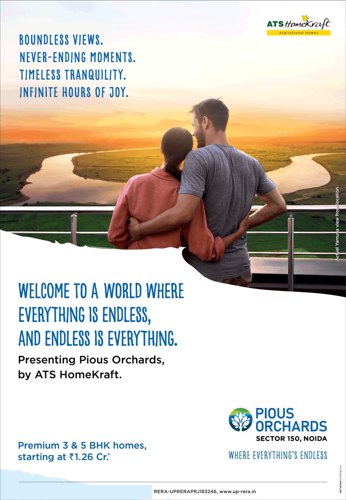 Premium 3 & 5 BHK homes, starting Rs 1.26 Cr at ATS Pious Orchards in Sector 150, Noida