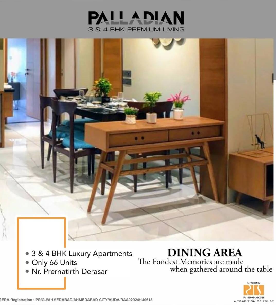 Book 3 & 4 BHK luxury apartments at R Sheladia Palladian, Ahmedabad