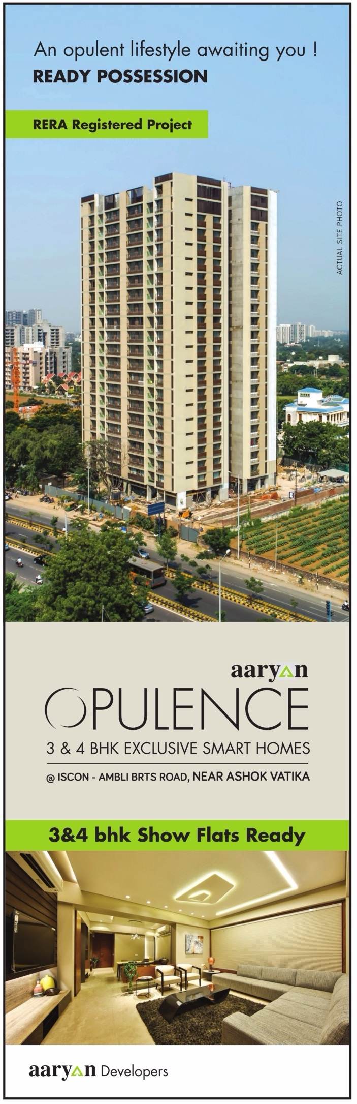 An opulent lifestyle awaiting you at Aaryan Opulence in Ahmedabad