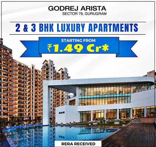 Luxury 2.5 & 3.5 BHK Apartments Rs 1.49 Cr at Godrej Arista in Sector 79, Gurgaon