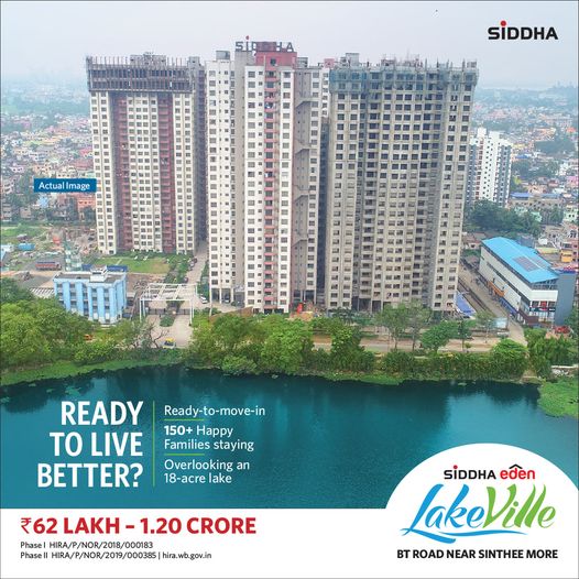 Ready-to-move-in at Siddha Eden Lakeville, Kolkata