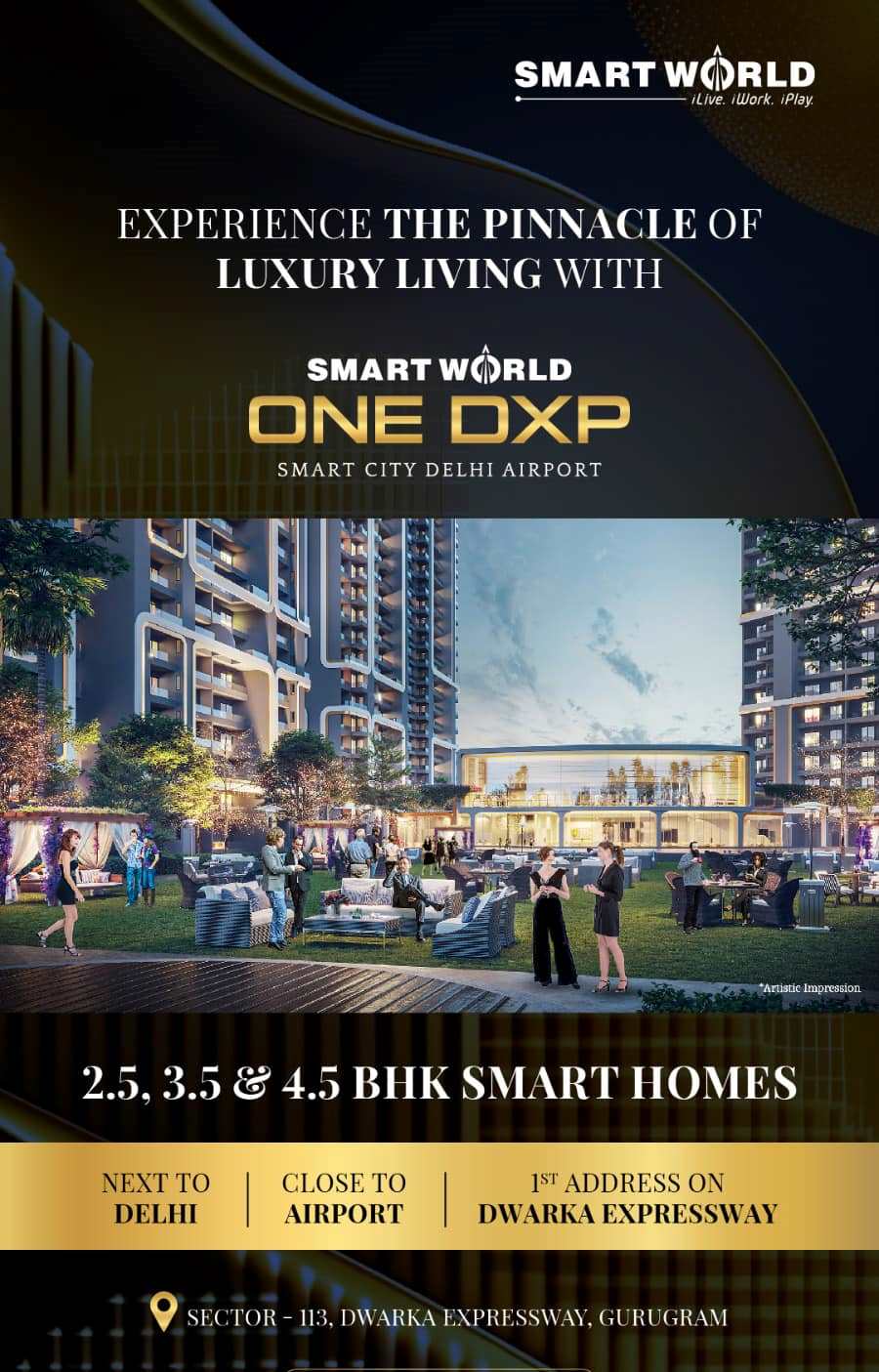 Experience the pinnacle of luxury living at Smart World One DXP in Sector 113, Gurgaon