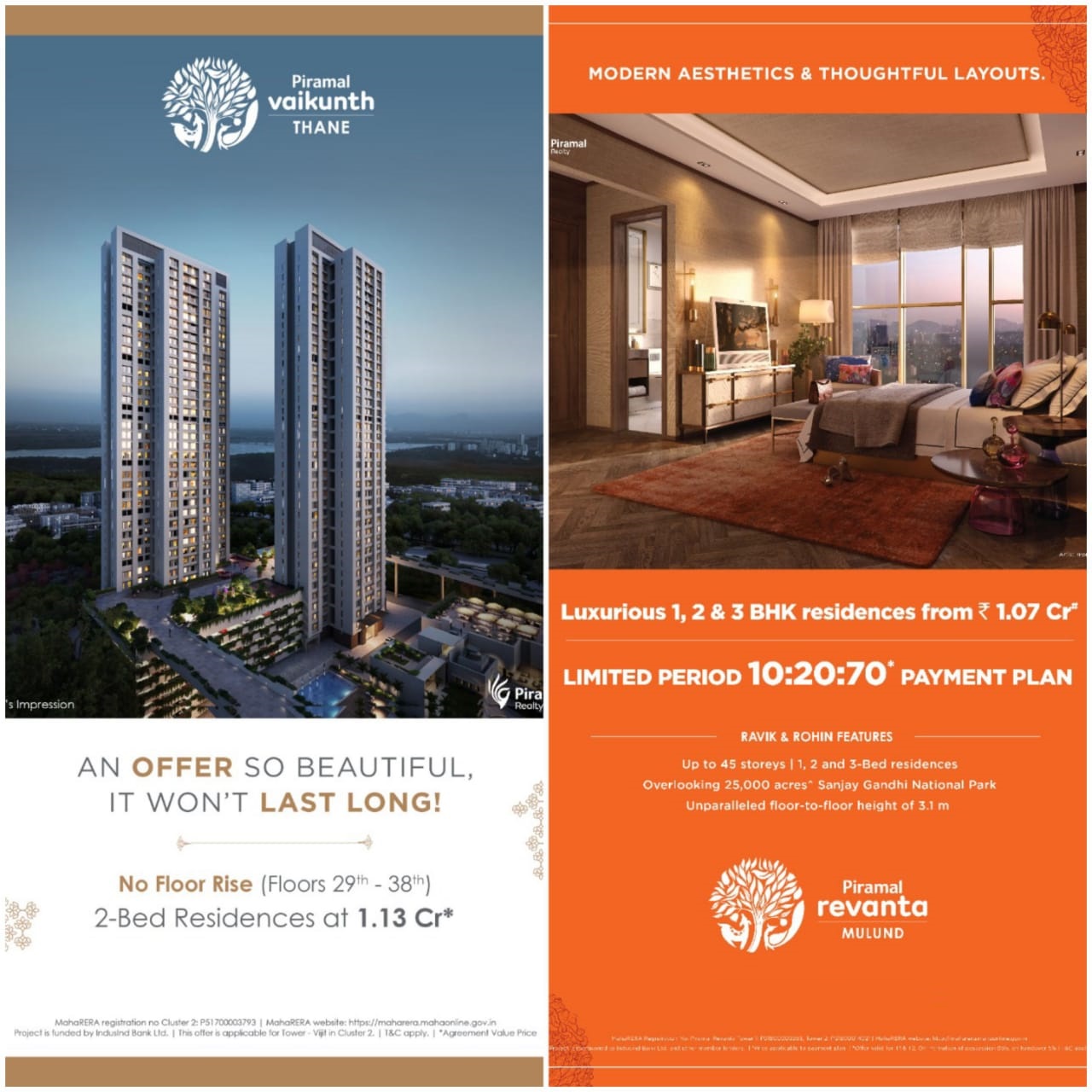 Amazing offer Piramal Revanta and Piramal Vaikunth in Mumbai