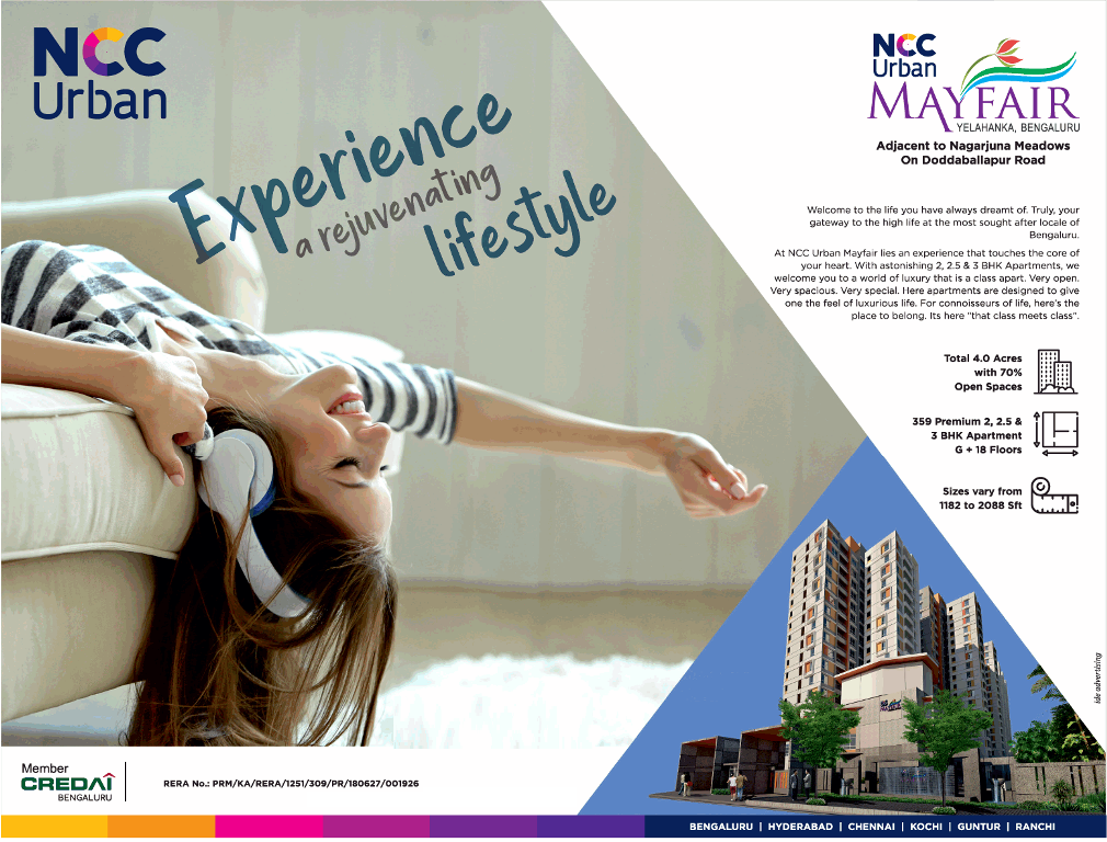 Experience a rejuvenating lifestyle at NCC Urban Mayfair in Bangalore Update