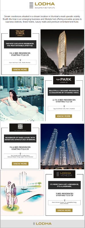 Invest in Lodha projects at Mumbai and live the most enviable and luxurious life