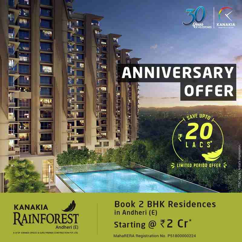 Greet every day with a bliss of serene green by residing at Kanakia Rainforest in Mumbai