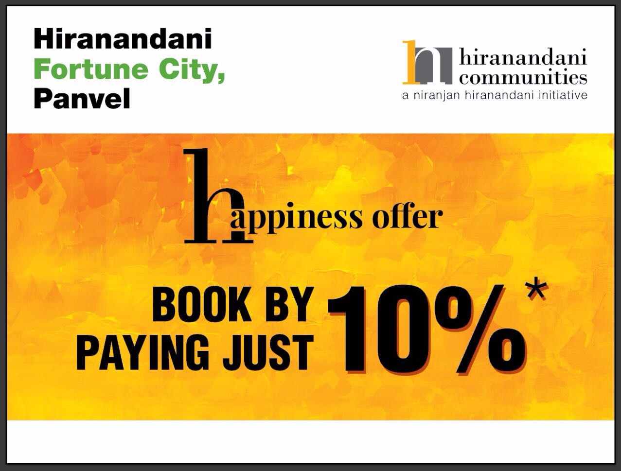 Book your home by paying just 10% at Hiranandani Fortune City in Navi Mumbai