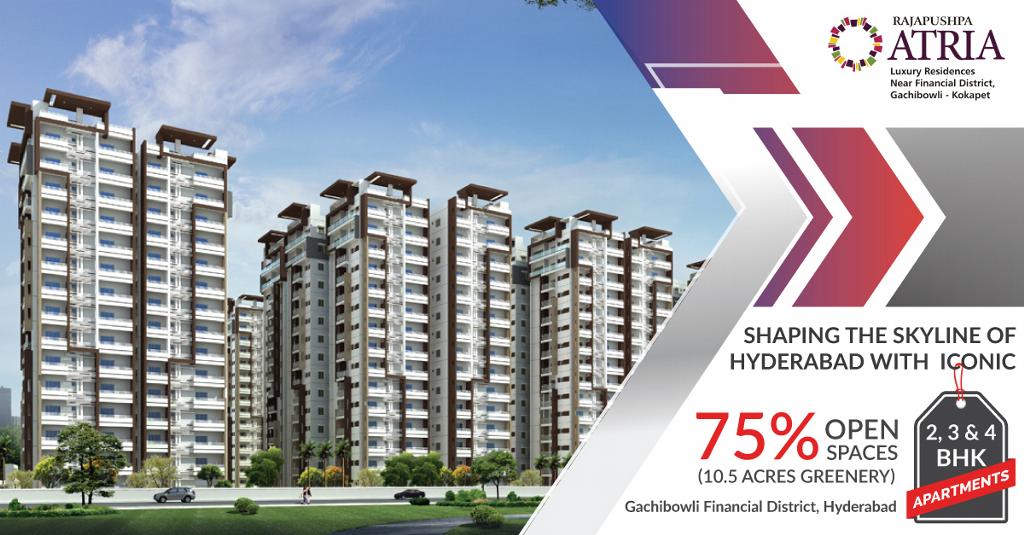 Rajapushpa Atria is tailored to suit every lifestyle providing upto 75% of open spaces