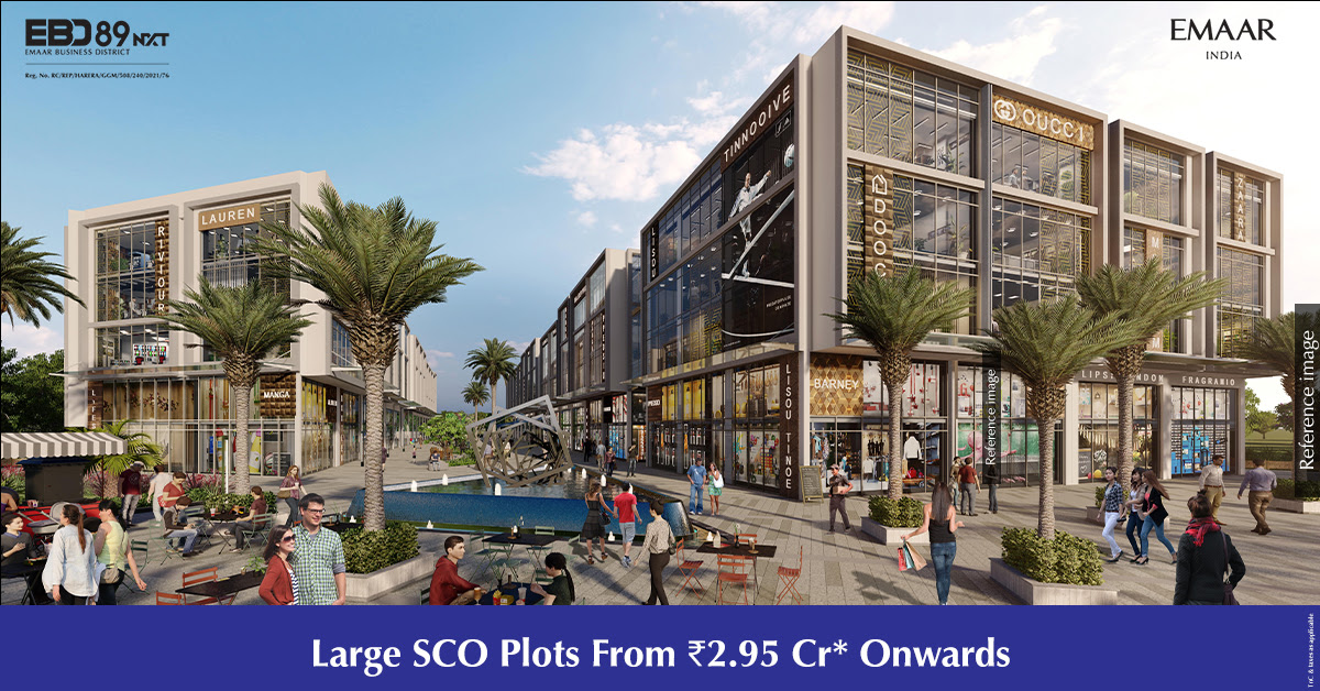 Large SCO Plots from Rs 2.95 Cr onwards at Emaar EBD 89 NXT in Gurgaon