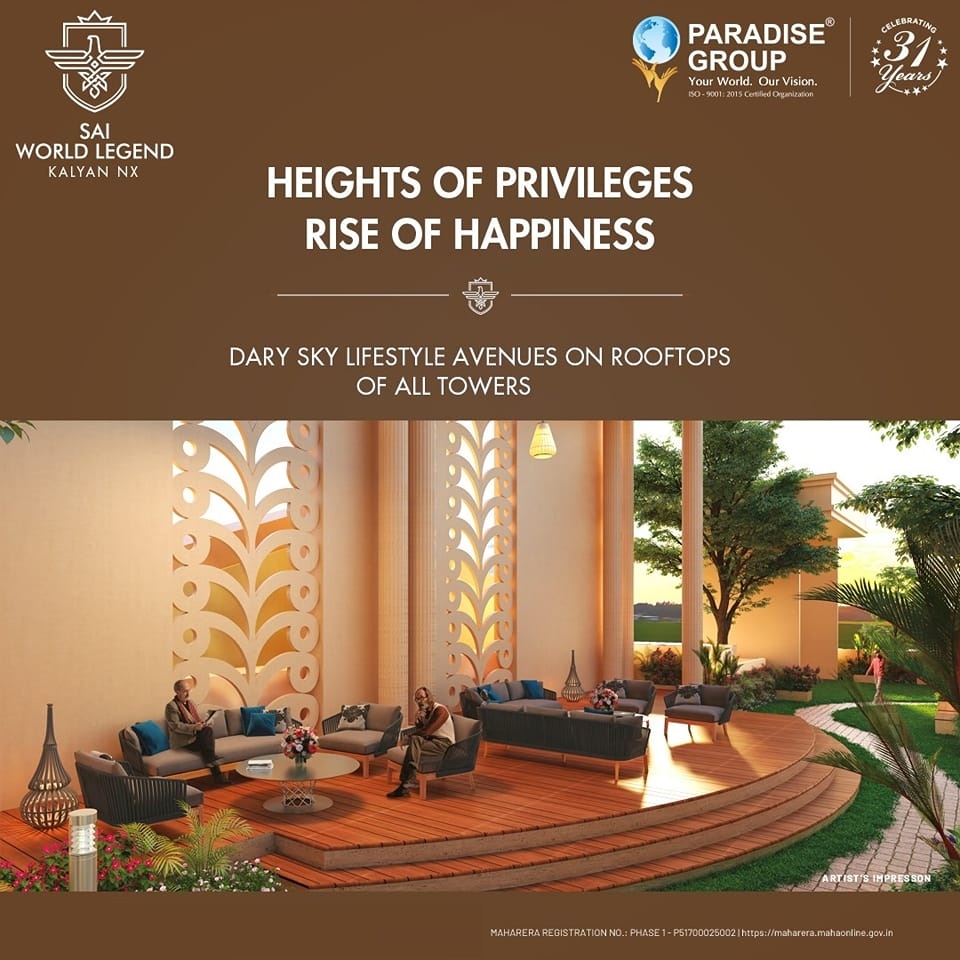 Dray sky lifestyle  avenues on Rooftops of all tower at Paradise Sai World Legend, Mumbai Update