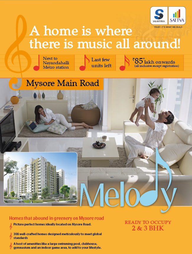Live in a home where there is music all around at Salarpuria Sattva Melody in Bangalore