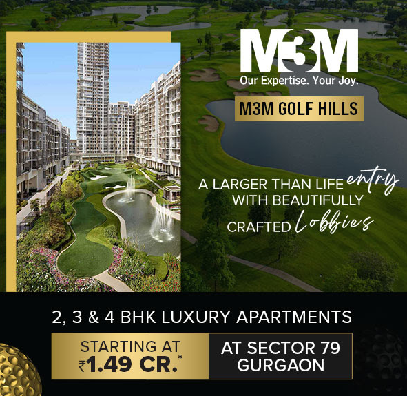 Most iconic aravalli view project at M3M Golf Hills in Sector 79, Gurgaon