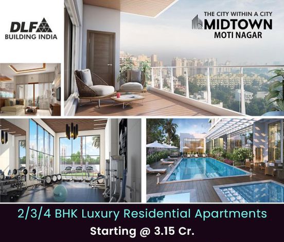 Book 2/3/4 BHK luxury residential apartments starting Rs 3.15 Cr. at DLF One Midtown, New Delhi