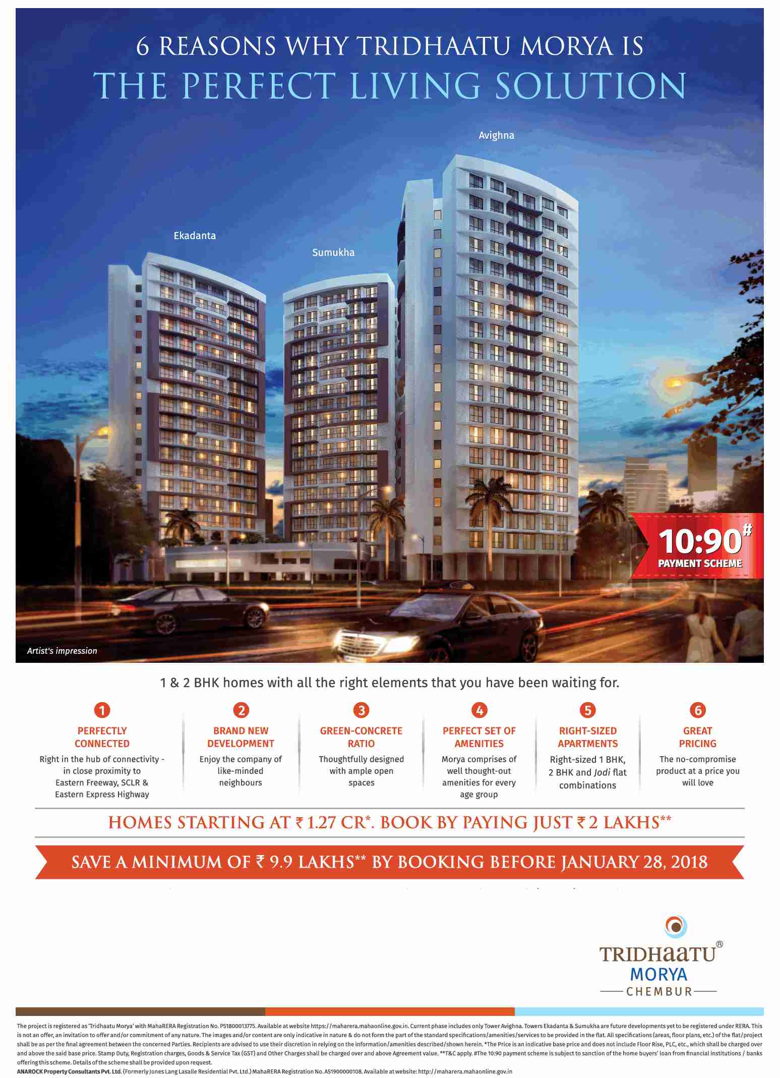The perfect living solution for you at Tridhaatu Morya in Mumbai