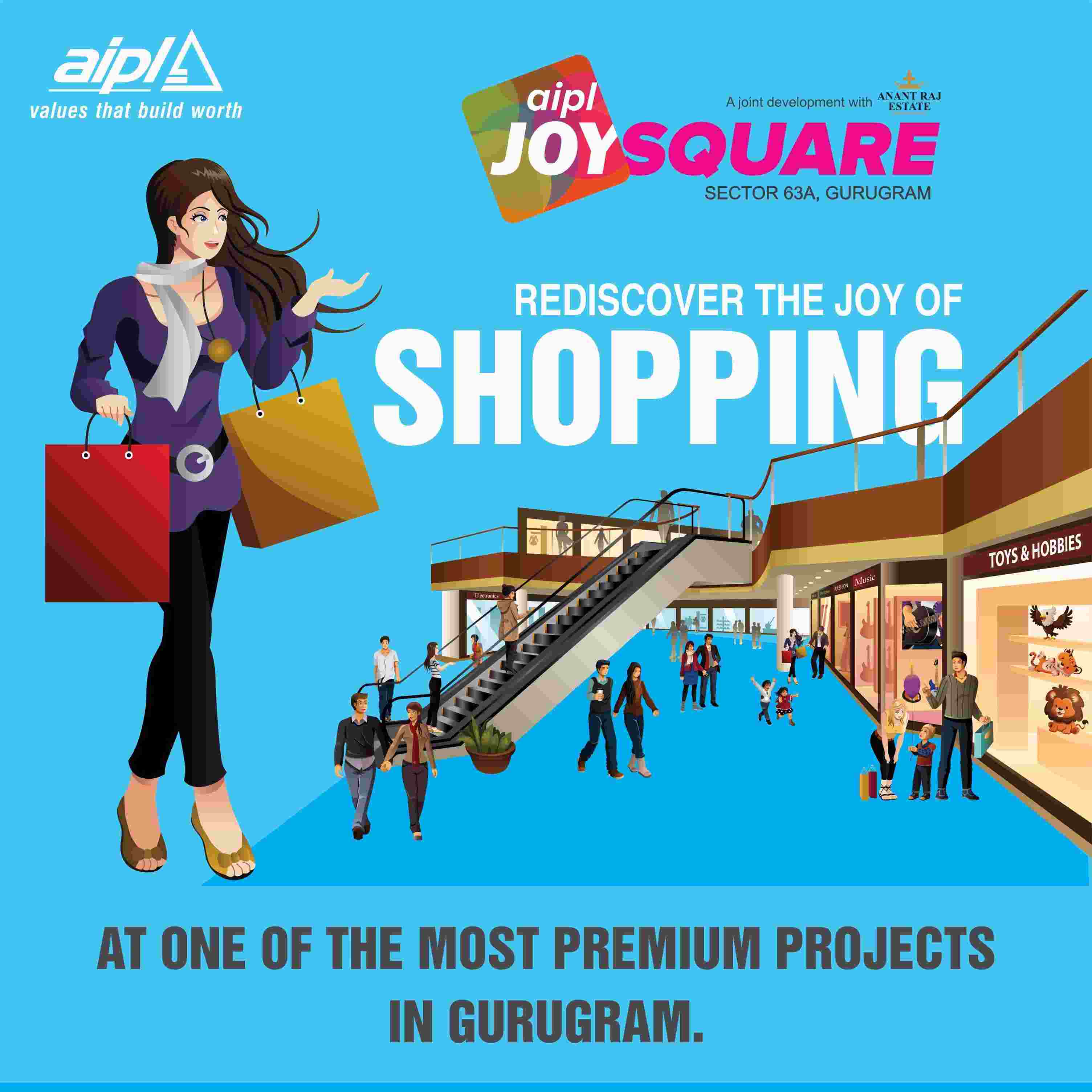 Rediscover the joy of shopping at AIPL Joy Square which is one of the most premium projects in Gurugram