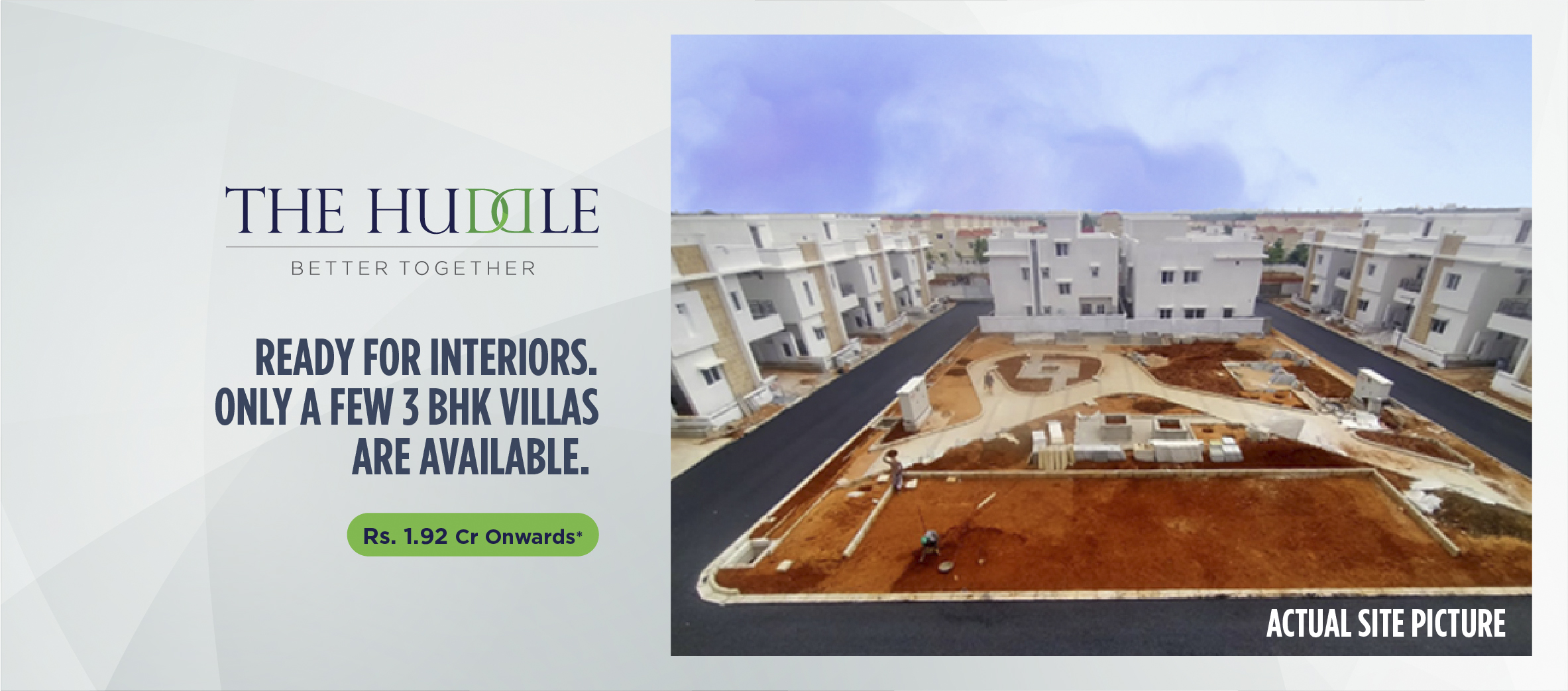 Ready for interiors. only a few 3 BHK villas are available at Ramky The Huddle, Hyderabad Update