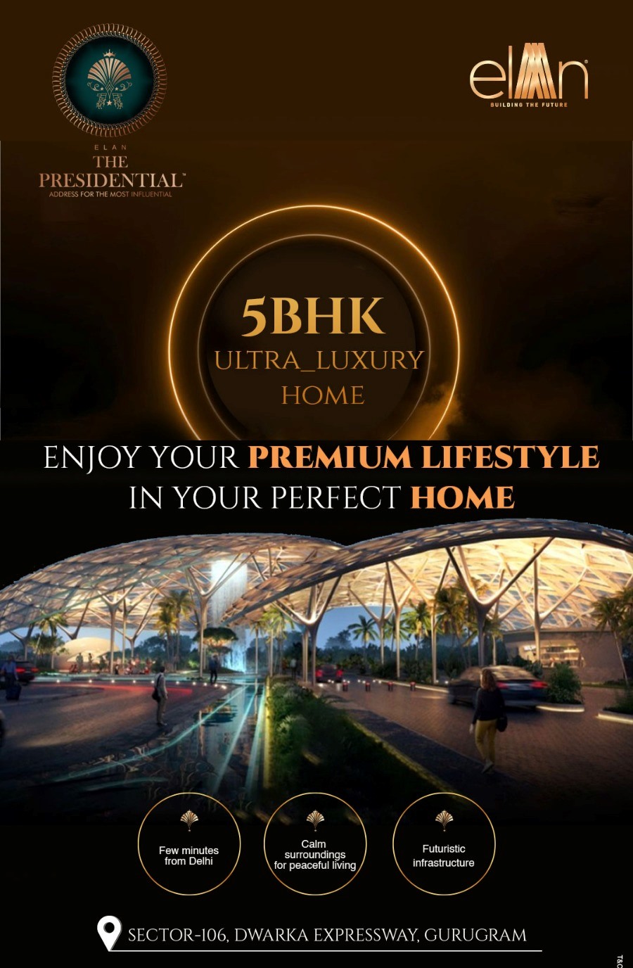 Ultra luxury home enjoy your premium lifestyle in your perfect home at Elan The Presidential, Gurgaon