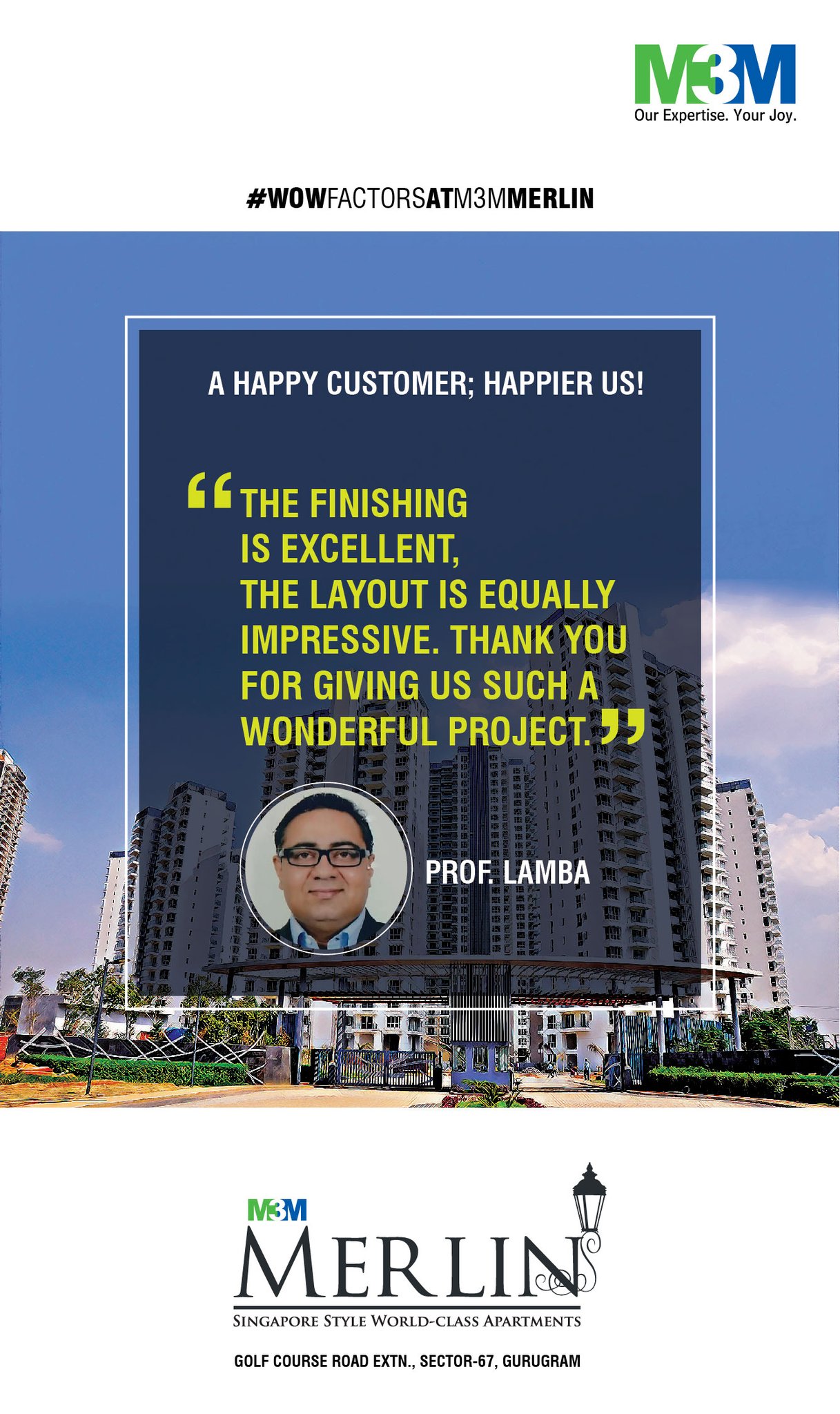 What the customers have to say about M3M Merlin, Gurgaon