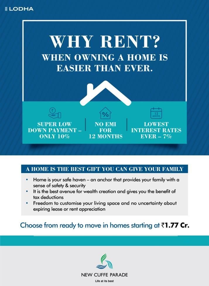 Owning a home is easier than ever at Lodha New Cuffe Parade in Mumbai