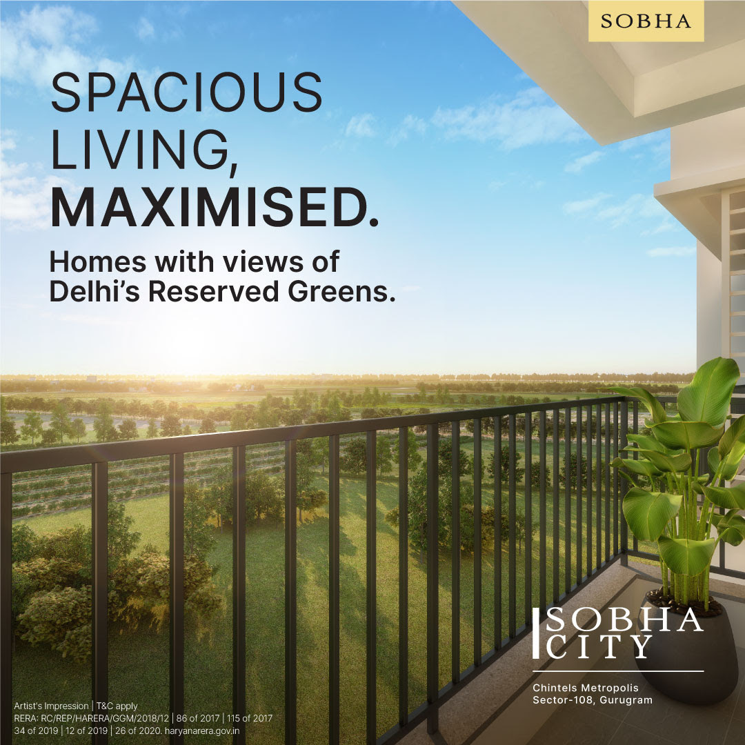 Sobha City Homes with 2 & 3 Bedroom Residences Starting at Rs 1.42 Cr at Dwarka Expressway, Sector 108, Gurugram