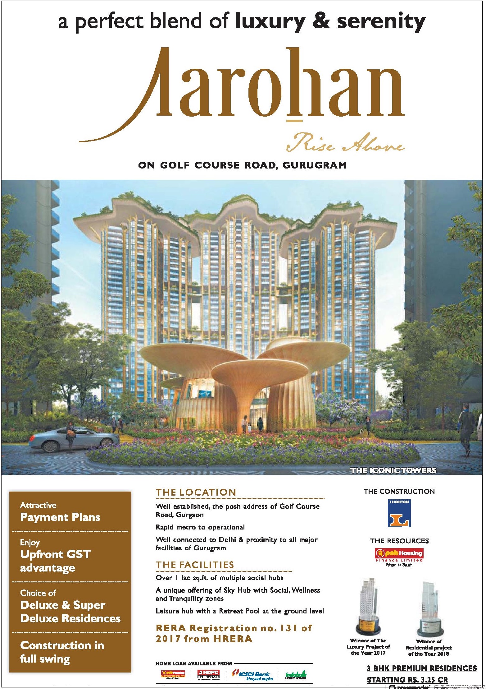 Construction in full swing at Vipul Aarohan in Gurgaon Update