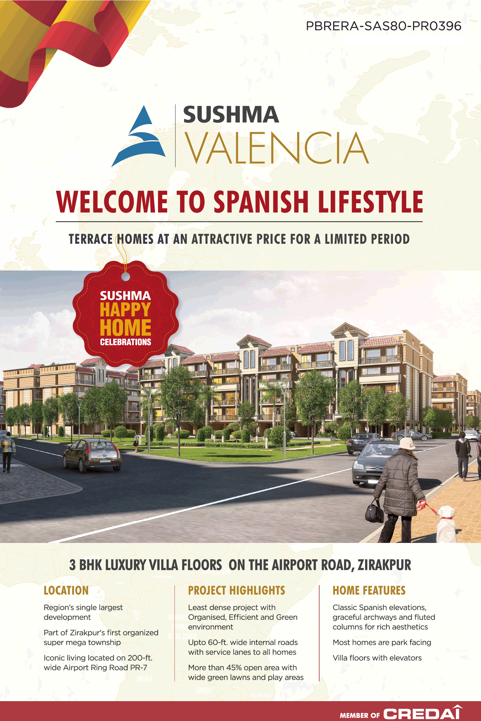 3 BHK luxury villa at Sushma Valencia  Zirakpur, Chandigarh