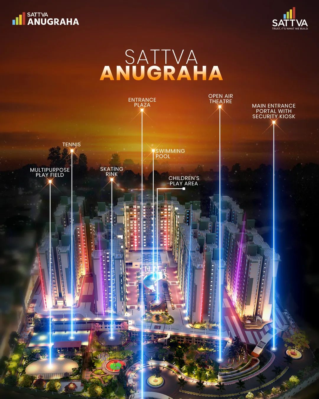 Salarpuria Sattva Anugraha Presenting 2525 world class amenities with convenience store in Bangalore